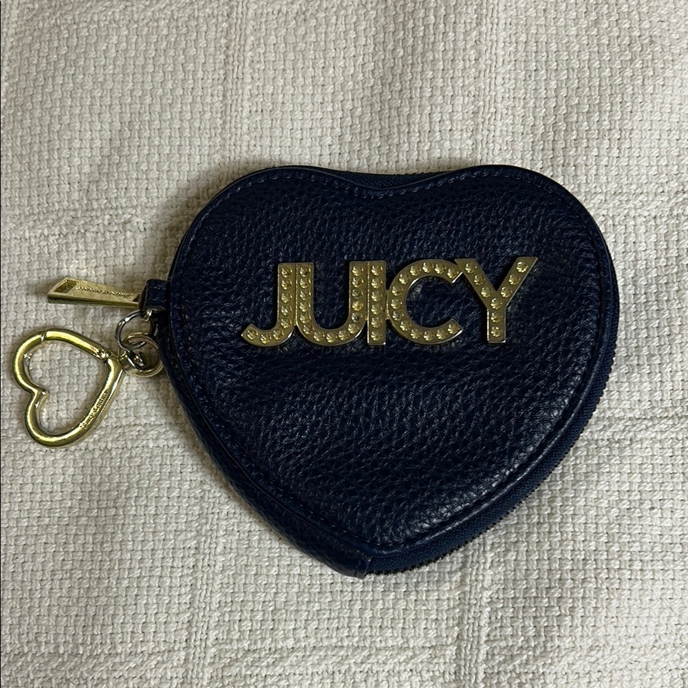 JUICY COUTURE Navy Heart Coin Pouch